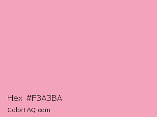 Hex #f3a3ba Color Image