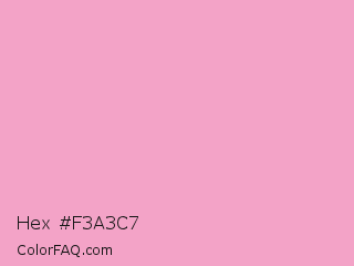Hex #f3a3c7 Color Image