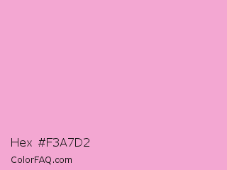 Hex #f3a7d2 Color Image
