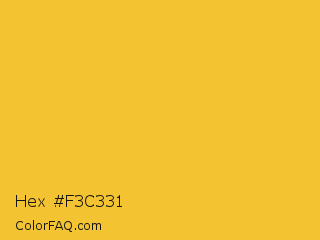 Hex #f3c331 Color Image
