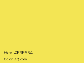 Hex #f3e554 Color Image