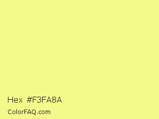 Hex #f3fa8a Color Image