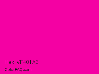 Hex #f401a3 Color Image