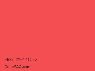 Hex #f44d52 Color Image