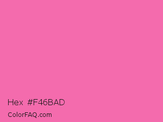 Hex #f46bad Color Image