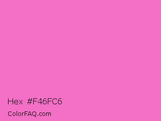 Hex #f46fc6 Color Image