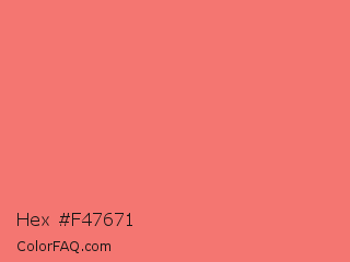 Hex #f47671 Color Image