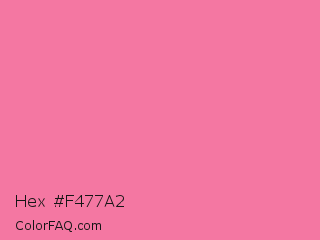 Hex #f477a2 Color Image
