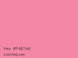 Hex #f487a6 Color Image