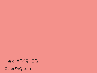 Hex #f4918b Color Image