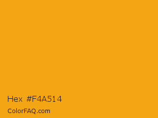 Hex #f4a514 Color Image