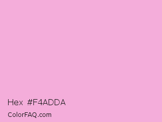 Hex #f4adda Color Image