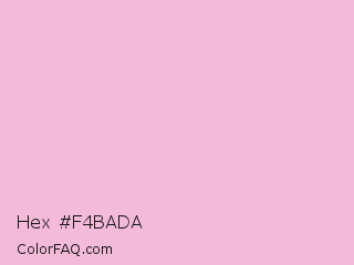 Hex #f4bada Color Image