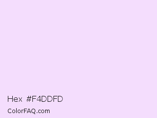 Hex #f4ddfd Color Image
