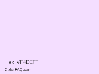 Hex #f4deff Color Image
