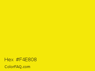 Hex #f4e808 Color Image