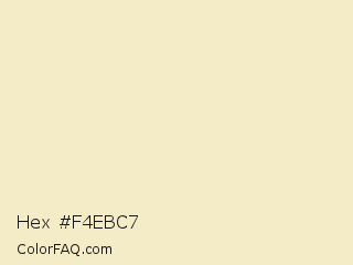 Hex #f4ebc7 Color Image