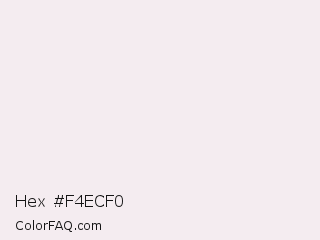 Hex #f4ecf0 Color Image