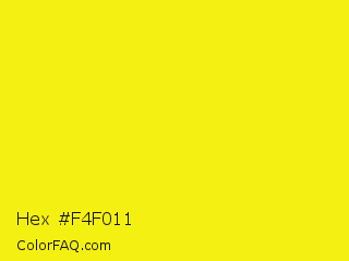 Hex #f4f011 Color Image