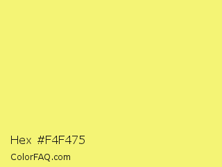 Hex #f4f475 Color Image
