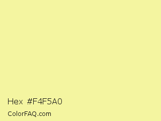 Hex #f4f5a0 Color Image