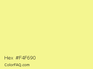 Hex #f4f690 Color Image