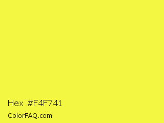 Hex #f4f741 Color Image