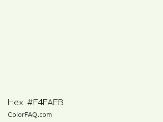 Hex #f4faeb Color Image