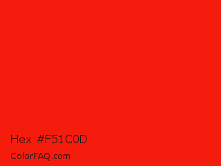 Hex #f51c0d Color Image