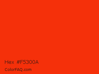 Hex #f5300a Color Image