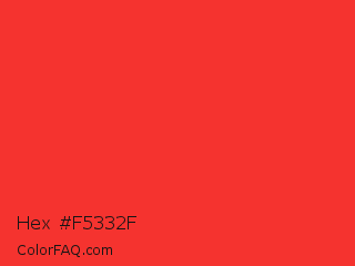 Hex #f5332f Color Image