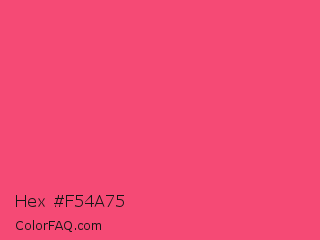 Hex #f54a75 Color Image
