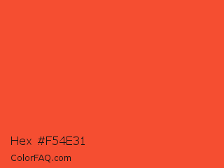 Hex #f54e31 Color Image