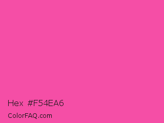 Hex #f54ea6 Color Image