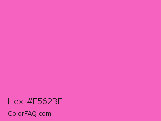 Hex #f562bf Color Image