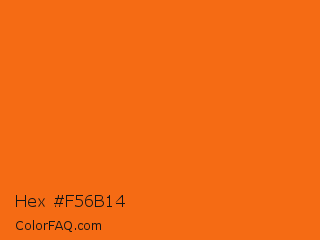 Hex #f56b14 Color Image