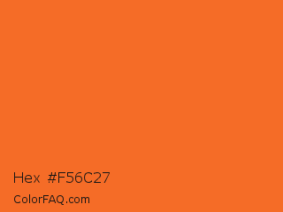Hex #f56c27 Color Image