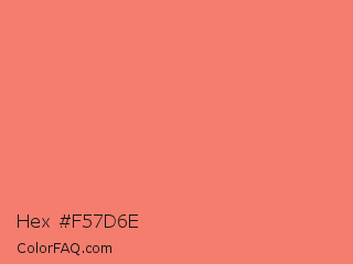 Hex #f57d6e Color Image