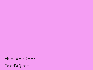 Hex #f59ef3 Color Image