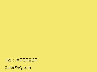 Hex #f5e86f Color Image