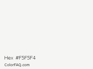 Hex #f5f5f4 Color Image