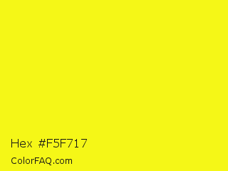 Hex #f5f717 Color Image
