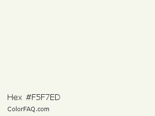 Hex #f5f7ed Color Image