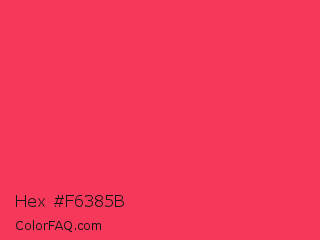 Hex #f6385b Color Image