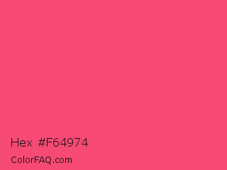 Hex #f64974 Color Image