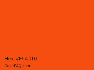 Hex #f64d10 Color Image