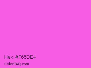 Hex #f65de4 Color Image