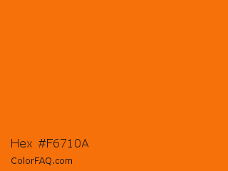 Hex #f6710a Color Image