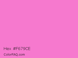 Hex #f679ce Color Image