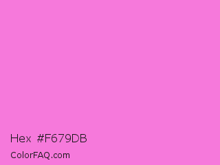 Hex #f679db Color Image